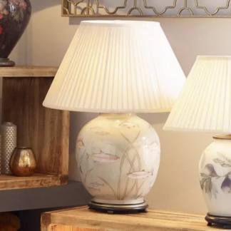 Almond Silk Knife Pleat Empire Shade