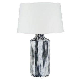 AM 30-467-BO TALL BLUE STRIPE TABLE LAMP EXCL SHADE