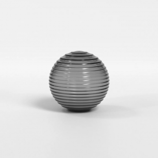 AS TACOMA GLASS SHADE - Ribbed Smoke Glass