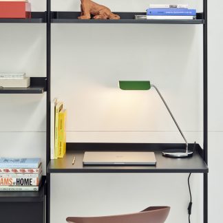 Pier System 12 PS black powder coated steel black anodised profiles_Apex Desk Lamp emerald green