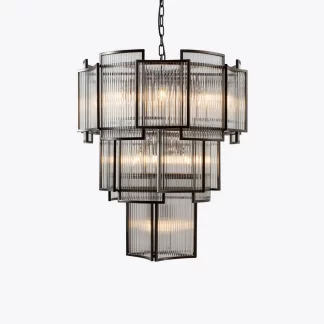 PWL48613 BRONZE MONTE CARLO CHANDELIER