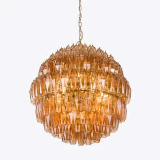 PWL 42113 AMBER PALLINA CHANDELIER