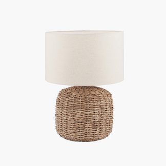 AM 30-869-C ACER NATURAL WOVEN SMALL TABLE LAMP INCL SHADE