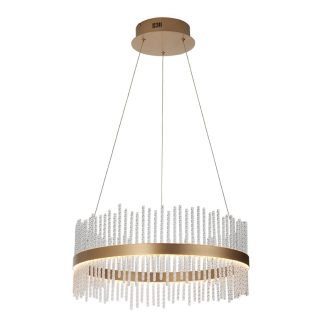 EL GLASS ROD GOLD CEILING LIGHT MEDIUM