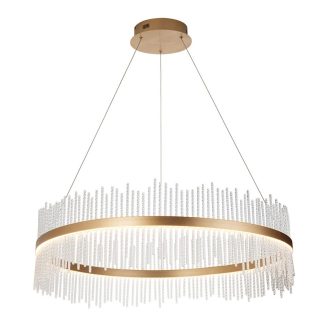 EL GLASS ROD GOLD CEILING LIGHT GRAND